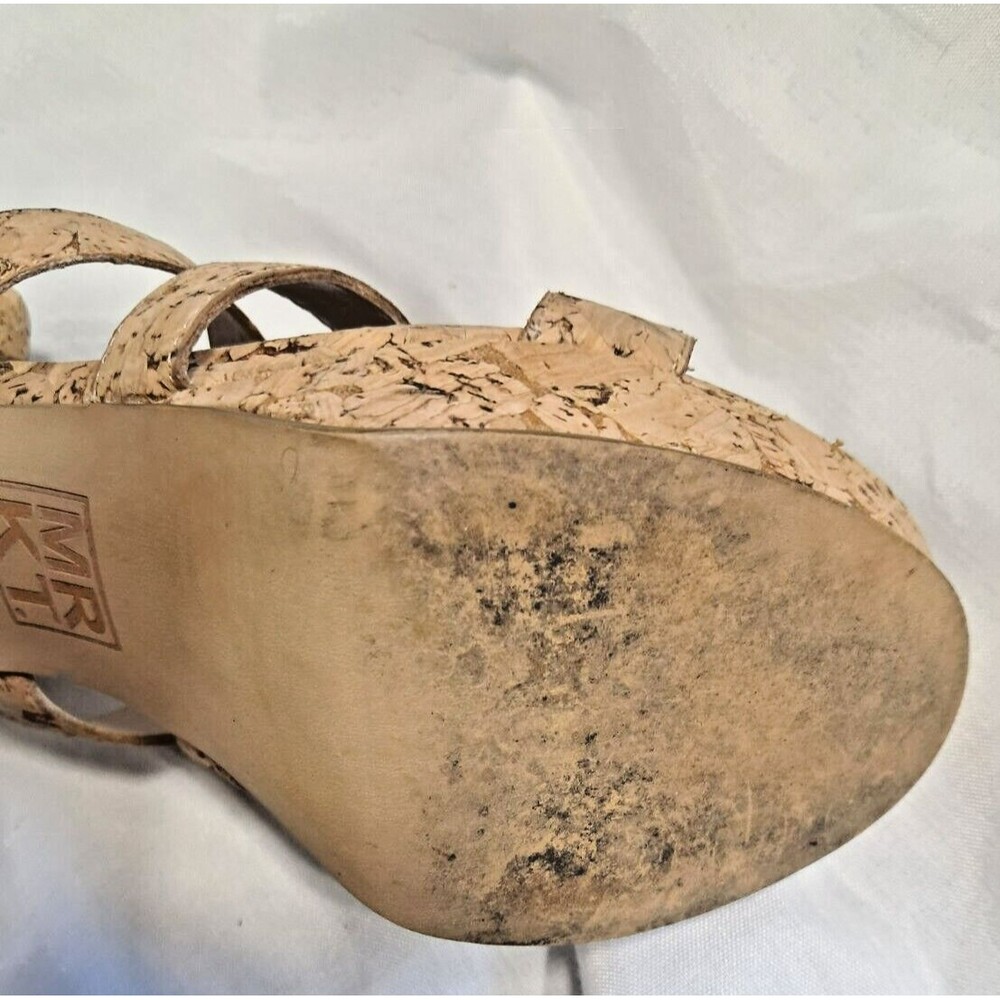 MRKT Elyse Natural Cork Strappy Summer Heels Size 7.5M Womens - Picture 13 of 15